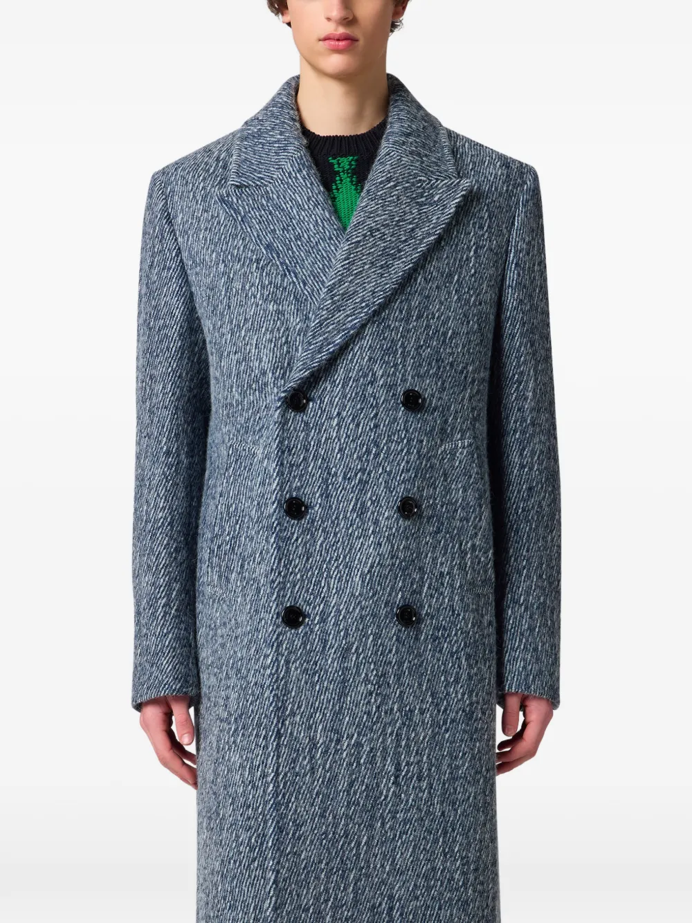 Msgm Argyle-knit Sweater In Green