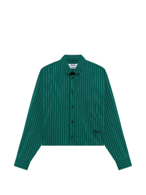 MSGM pinstripe-pattern cropped shirt