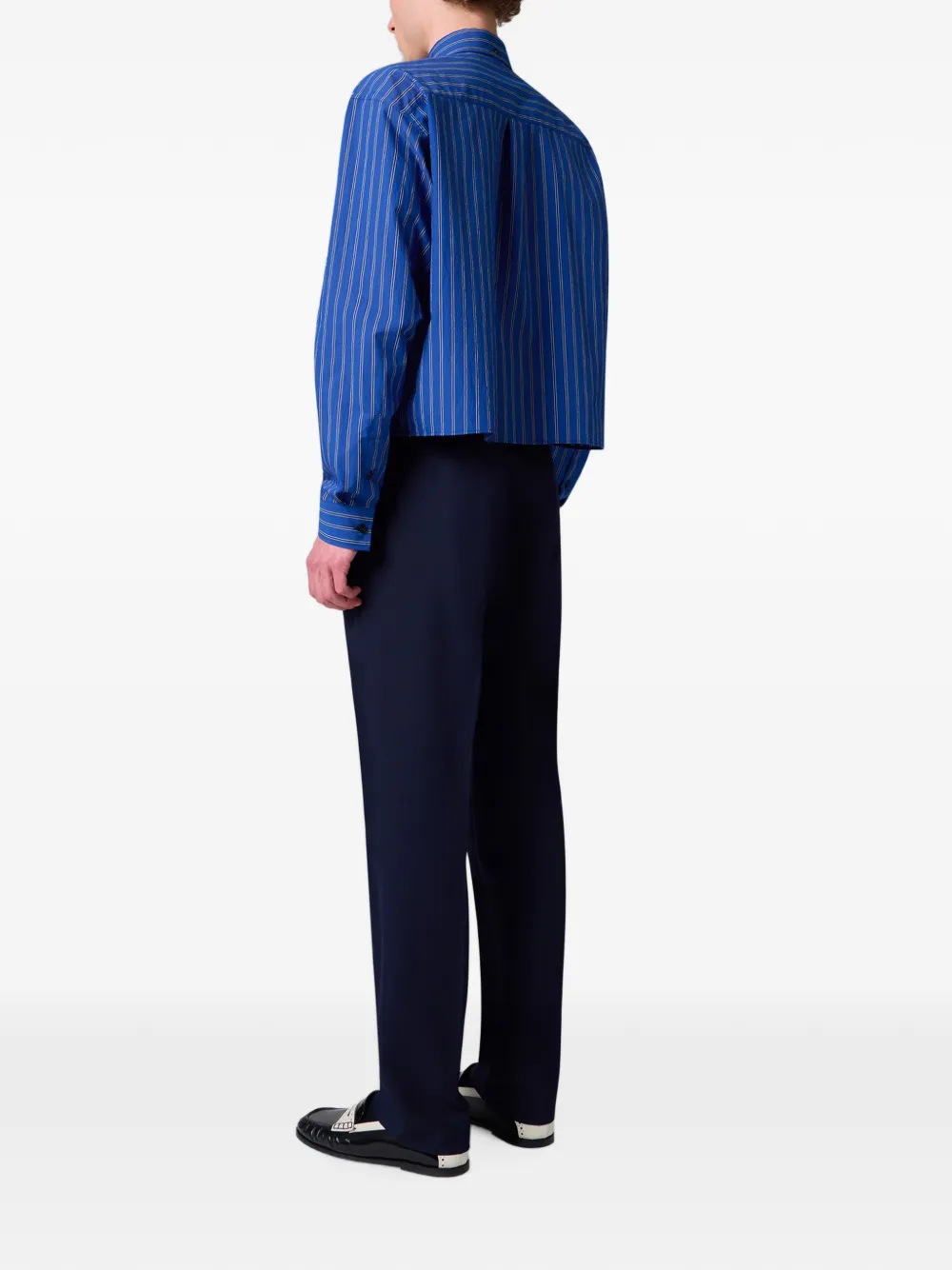 MSGM Pantalon met geplooid detail Blauw