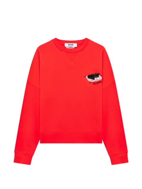 MSGM cat-patch sweatshirt