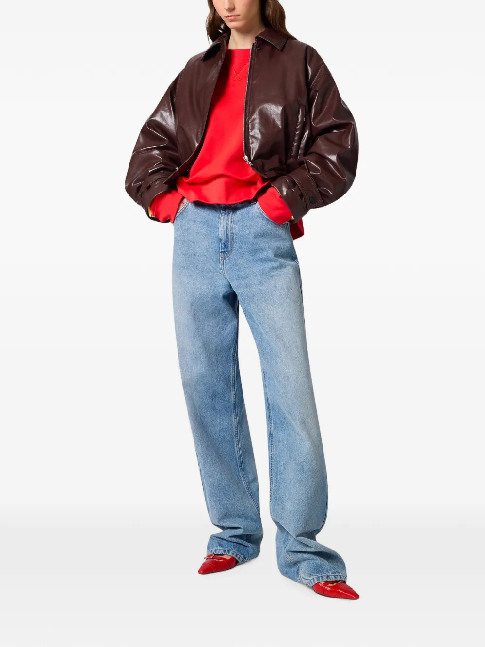 MSGM Sweater met kat-patch Rood