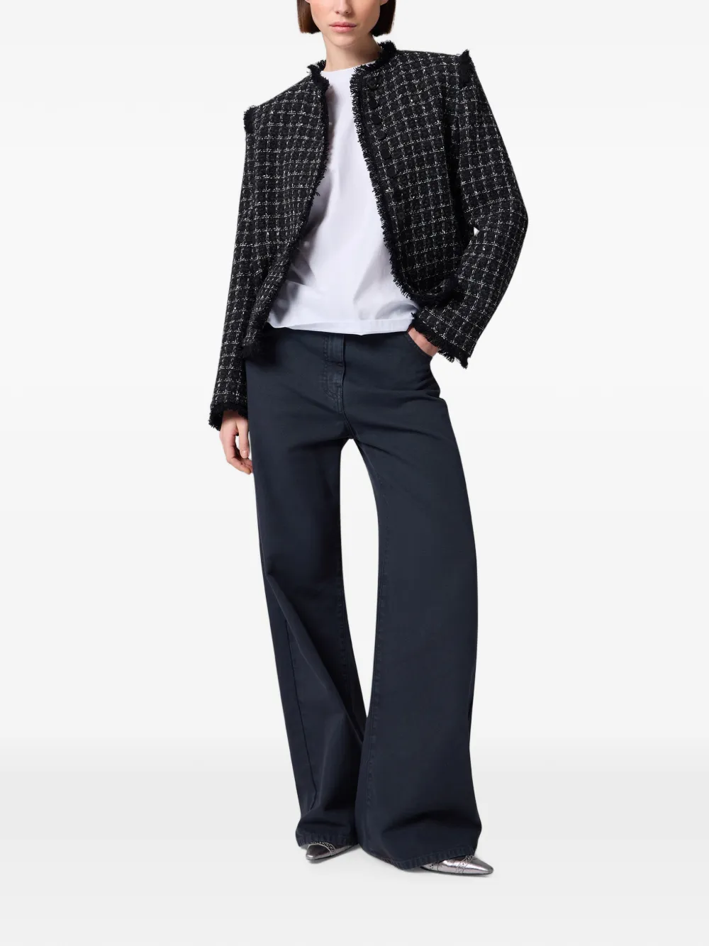MSGM T-shirt met borduurwerk Wit