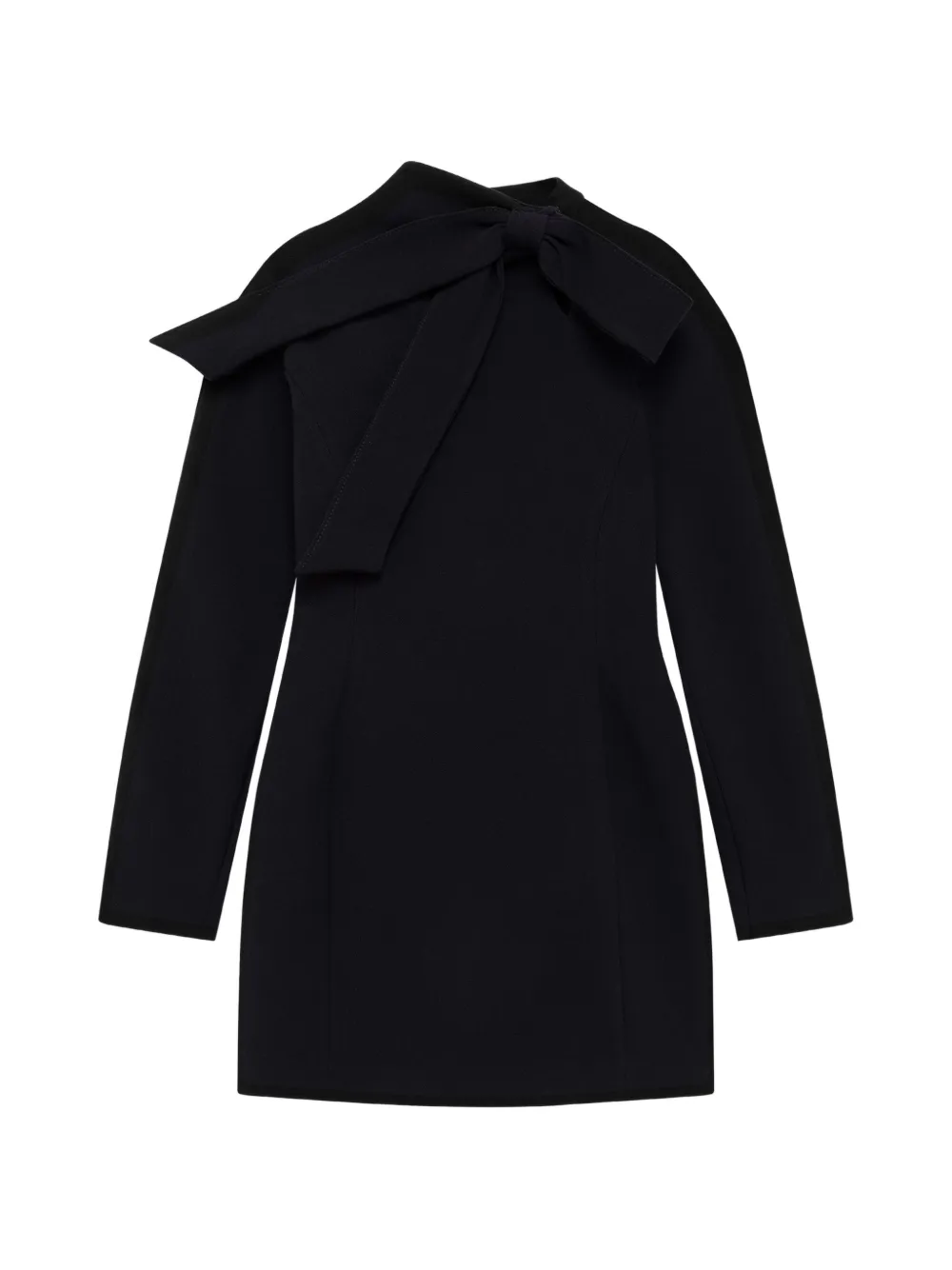 Msgm Bow-detail Open-back Mini Dress In Black