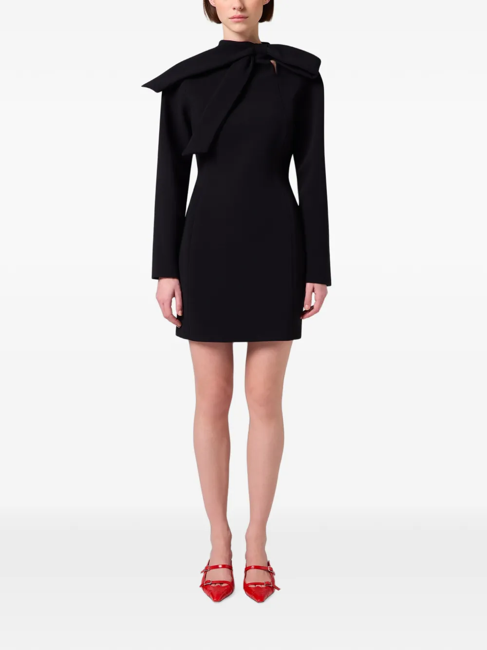 MSGM Mini-jurk met open achterkant en strik-detail Zwart