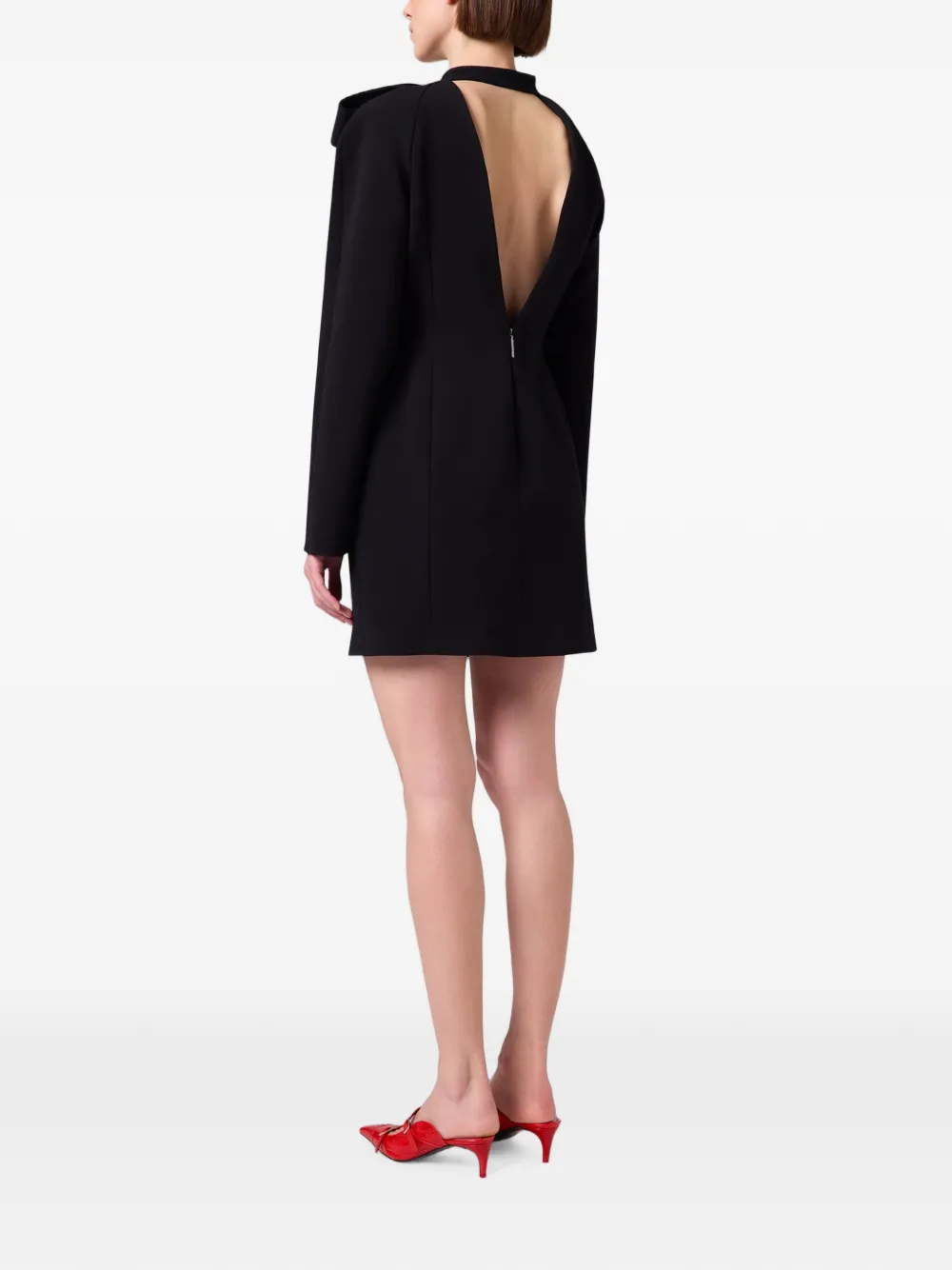 MSGM Mini-jurk met open achterkant en strik-detail Zwart