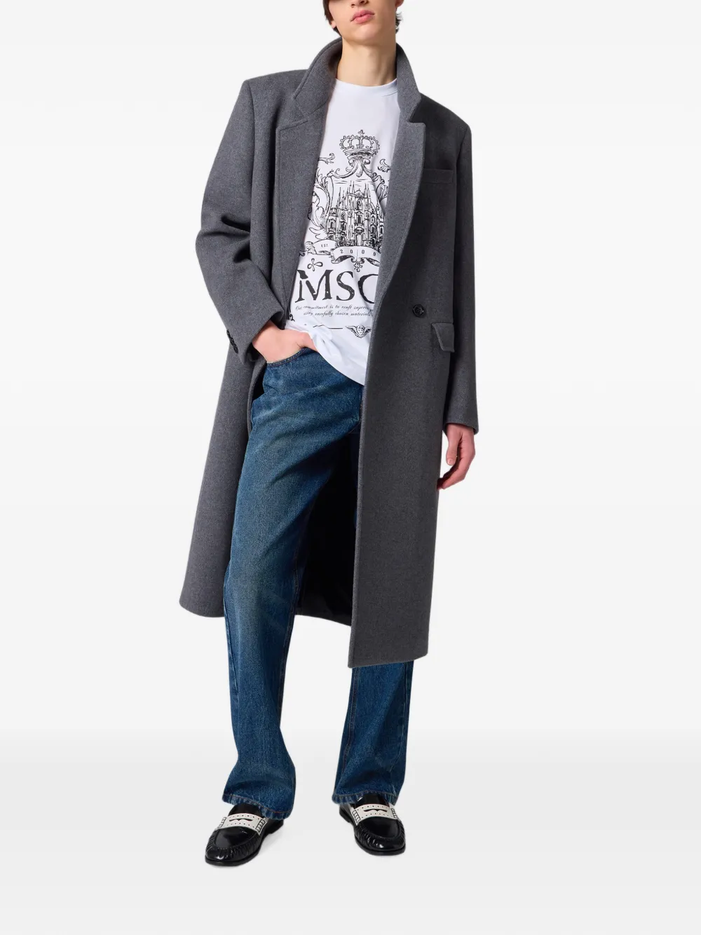 MSGM T-shirt met logoprint Wit