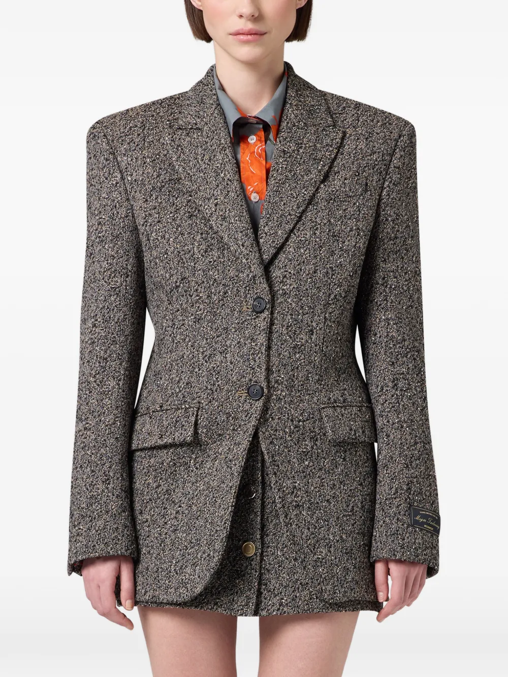 MSGM Jack met enkele rij knopen Grijs