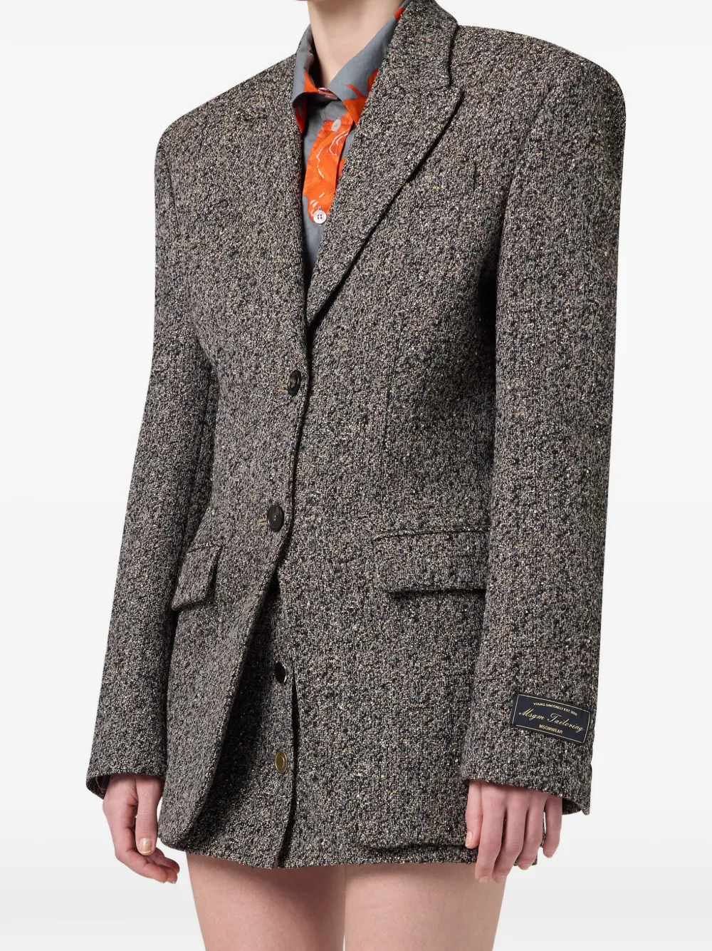 MSGM Jack met enkele rij knopen Grijs