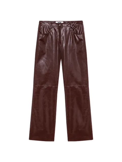 MSGM logo-patch wide-leg trousers