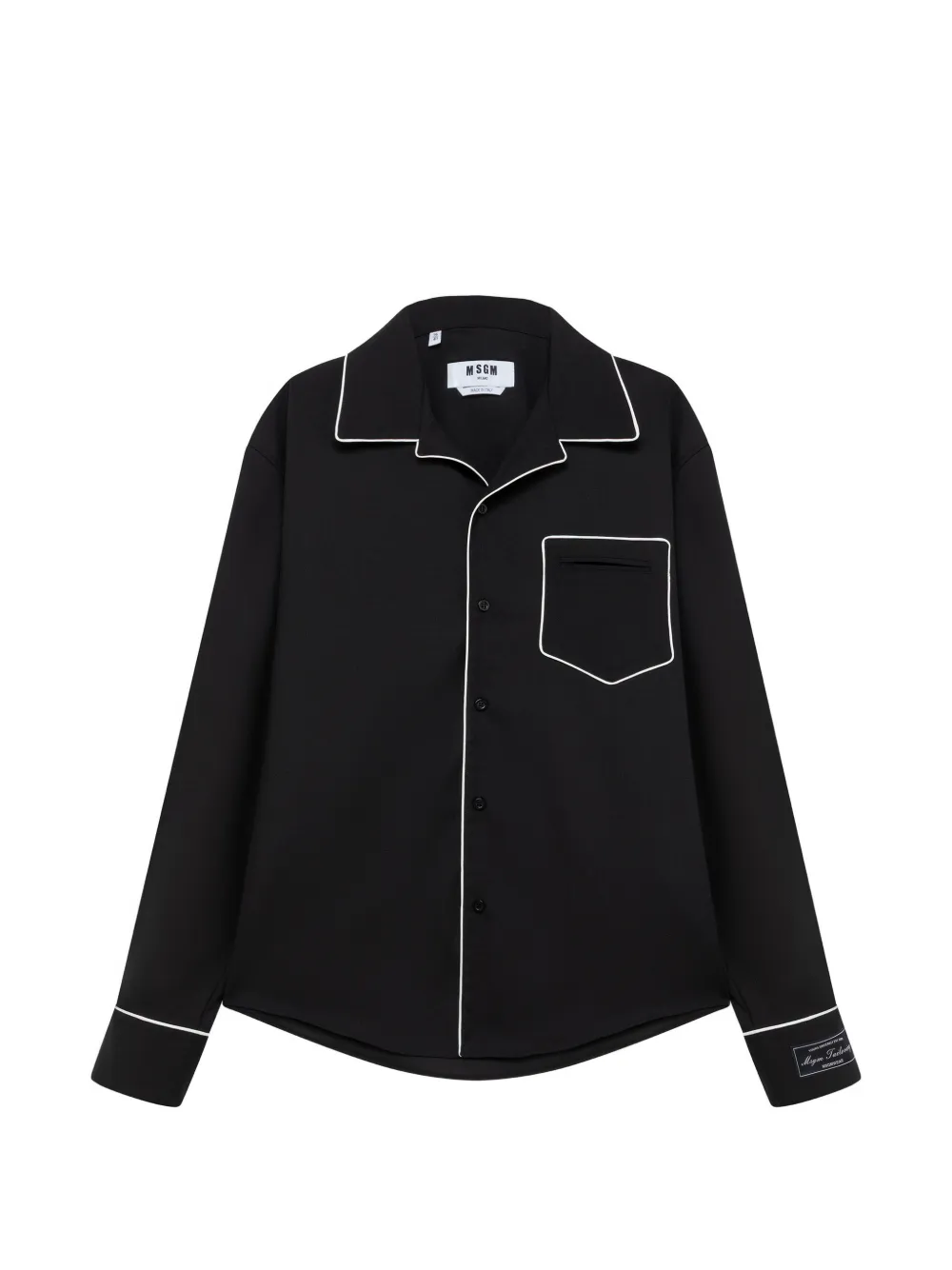 MSGM Camicia con taschino - Nero