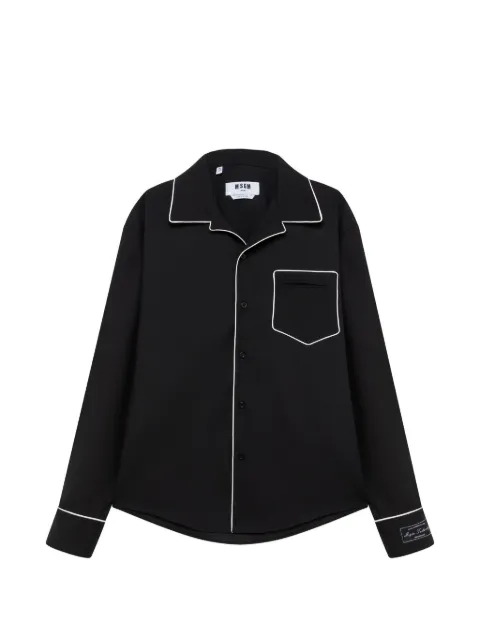 MSGM piped-trim chest-pocket shirt