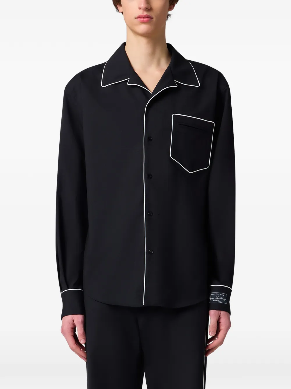 MSGM Overhemd met borstzak en afwerking Zwart