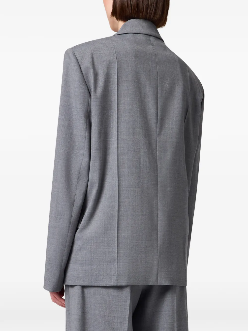 MSGM Jack met enkele rij knopen en stippen Grijs