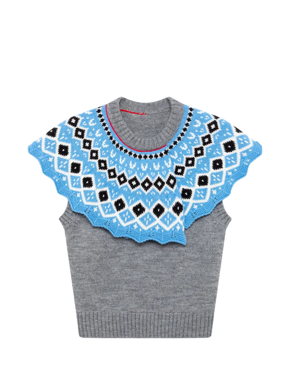 MSGM ruffled-detail tank top - Grigio