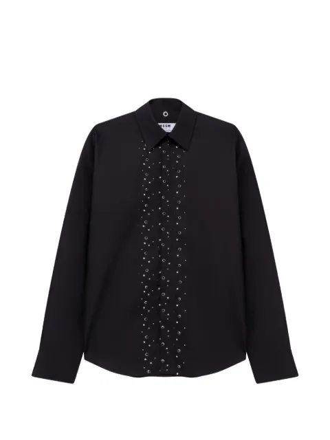MSGM camisa con detalles de cristal