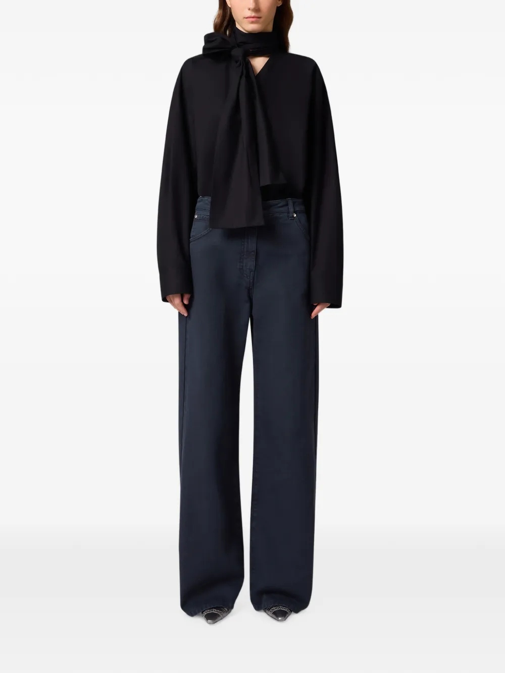 MSGM Jeans met wijde pijpen Blauw