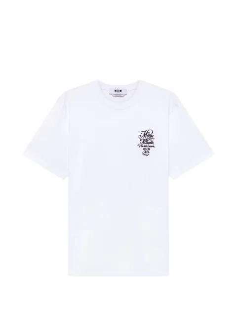 MSGM T-shirt med rund hals og logotryk