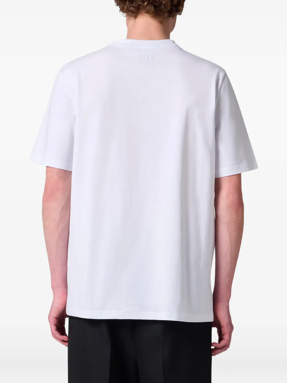 MSGM T-shirt met logoprint met ronde hals Wit