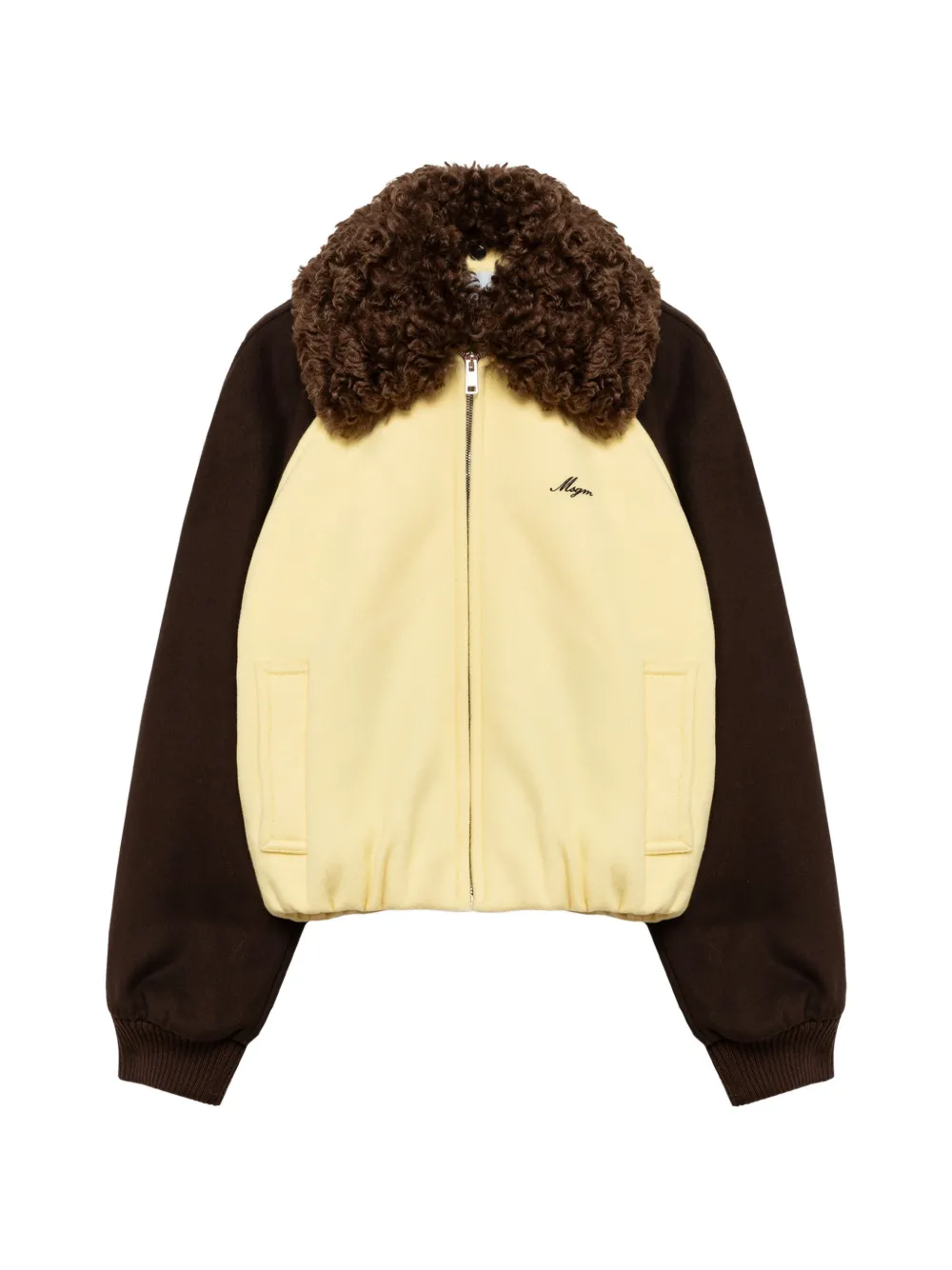 MSGM Giacca con inserti - Giallo