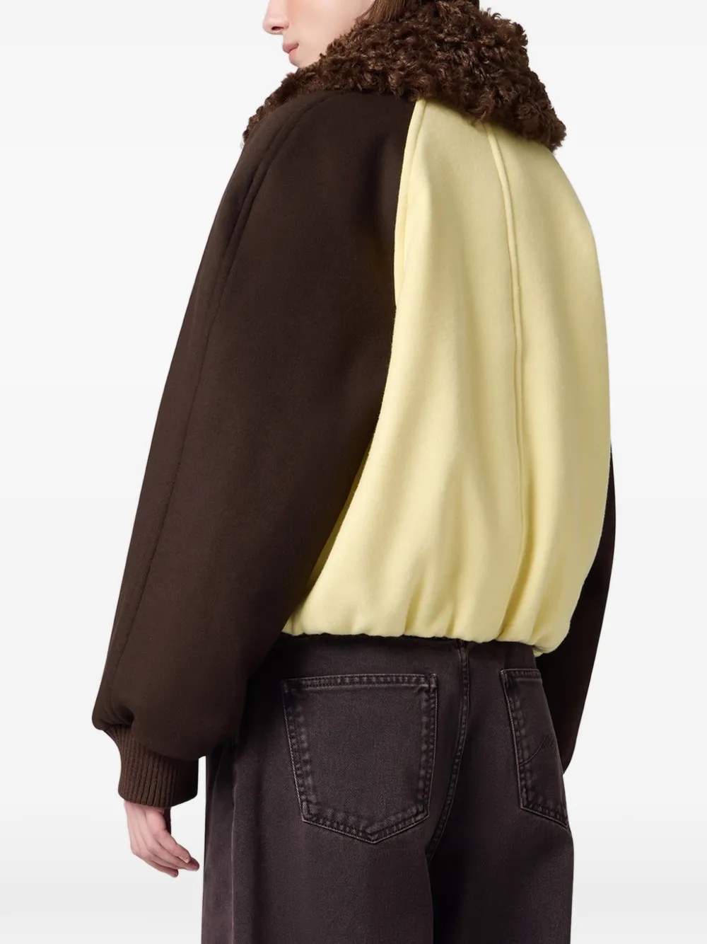 MSGM Jack met vlakken en kraagdetail Geel