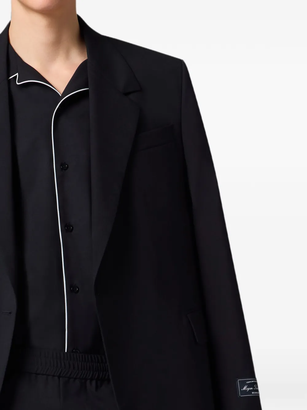 MSGM Jack met logopatch Zwart