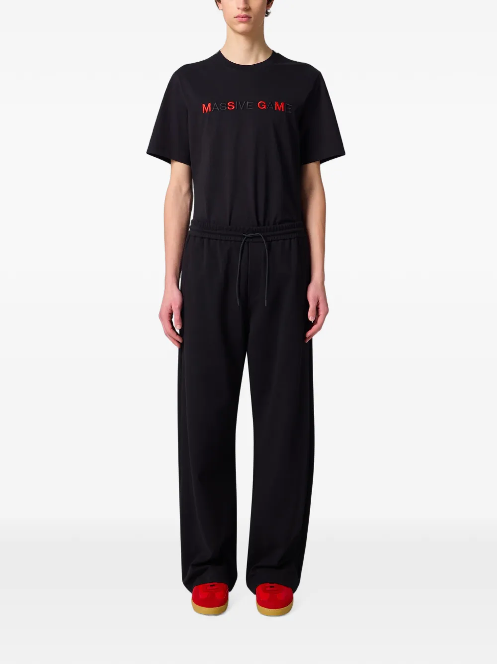 MSGM Trainingsbroek met geborduurd logo Zwart