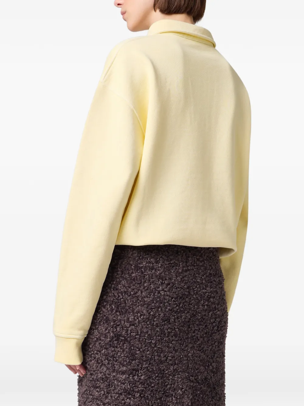 MSGM Polotop met geborduurd logo Geel