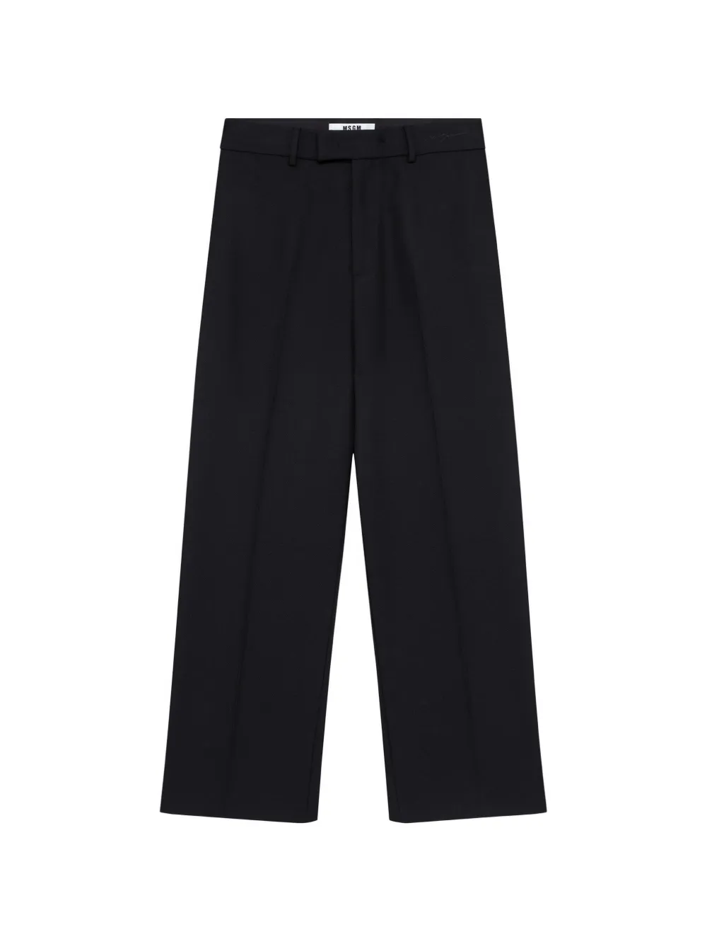 MSGM Pantaloni affusolati con ricamo - Nero
