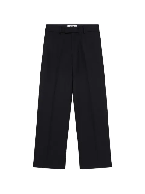 MSGM logo-embroidered pressed-crease trousers
