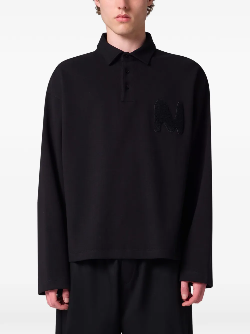 MSGM Poloshirt met logopatch Zwart