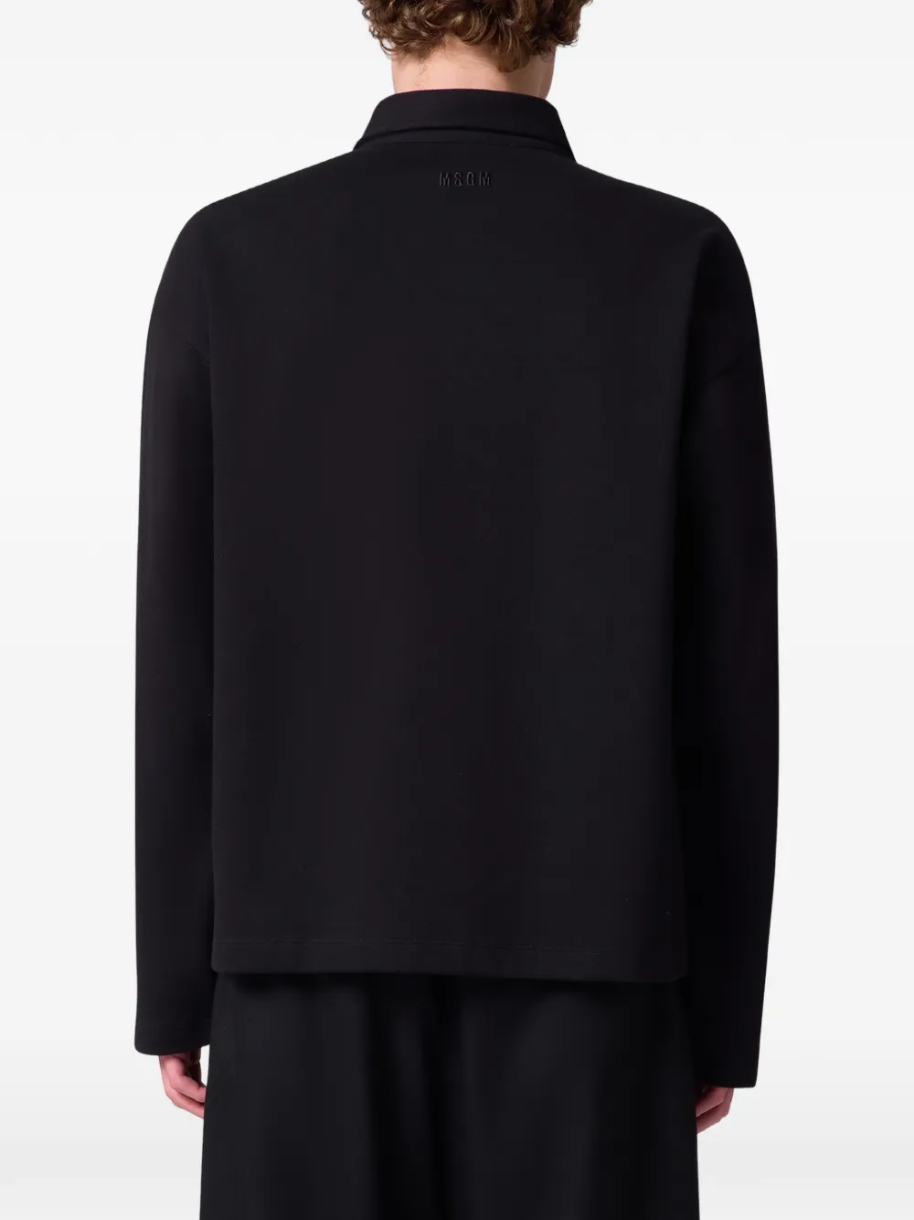 MSGM Poloshirt met logopatch Zwart