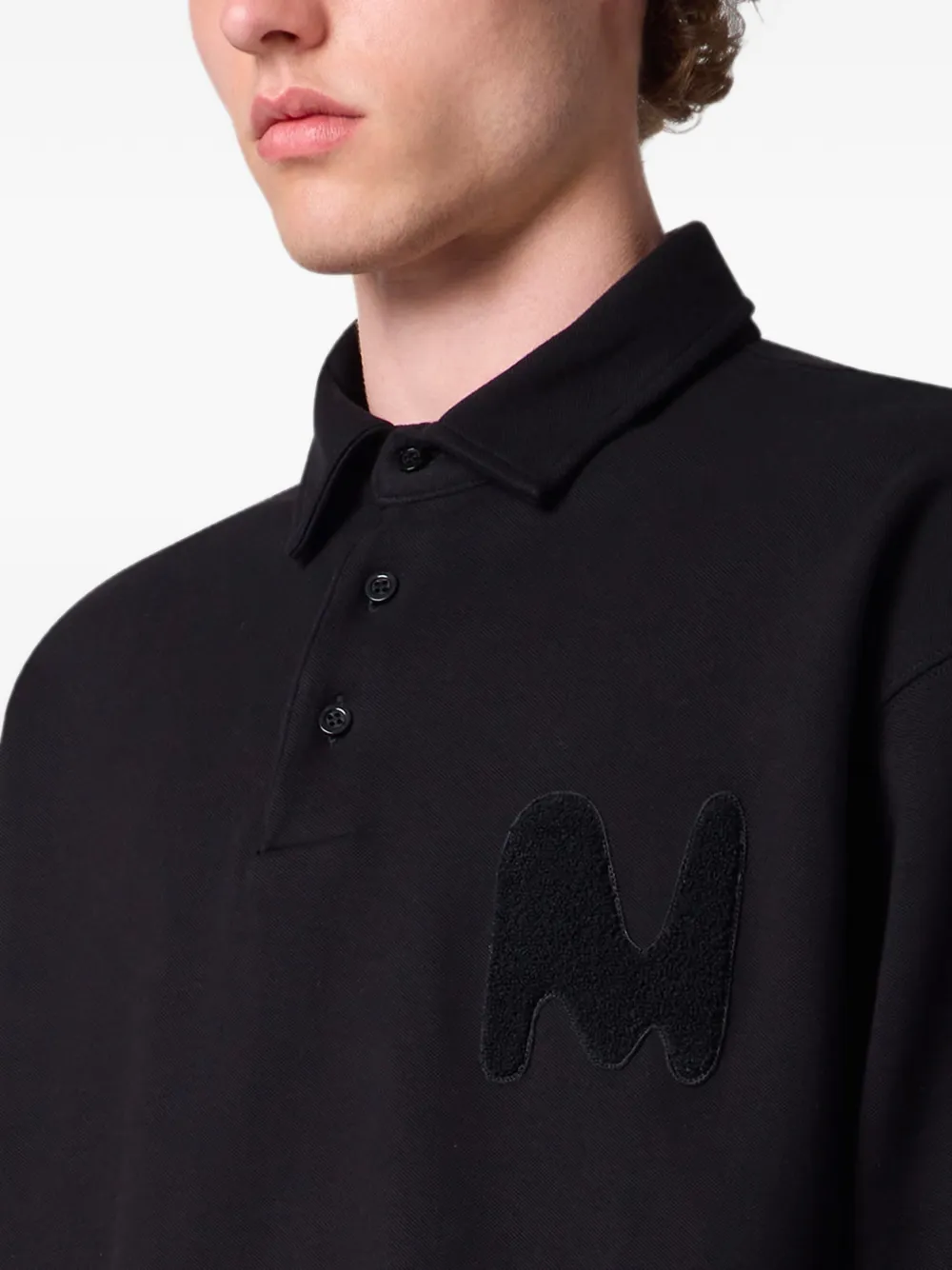 MSGM Poloshirt met logopatch Zwart