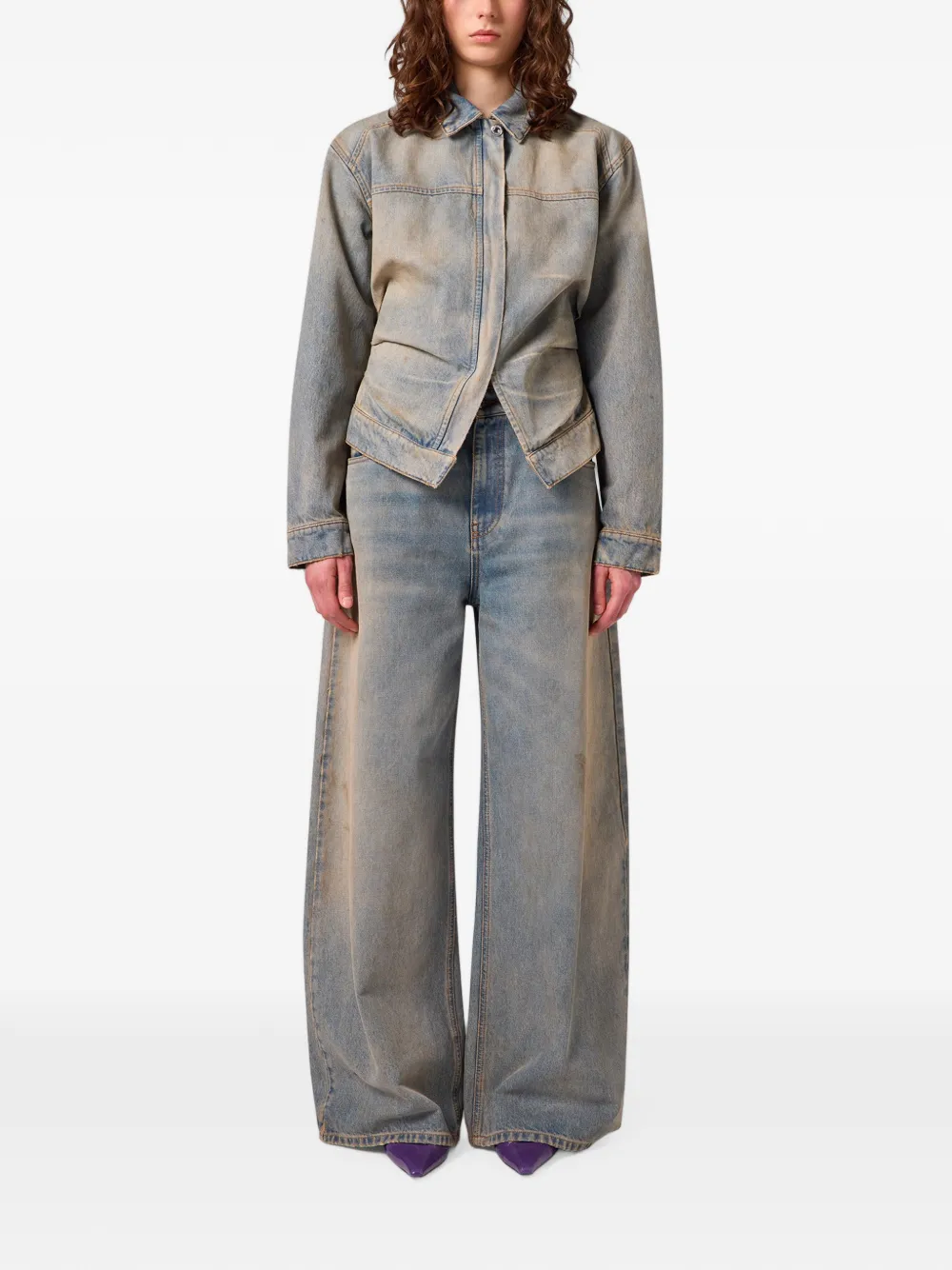 MSGM Jeans met wijde pijpen Blauw
