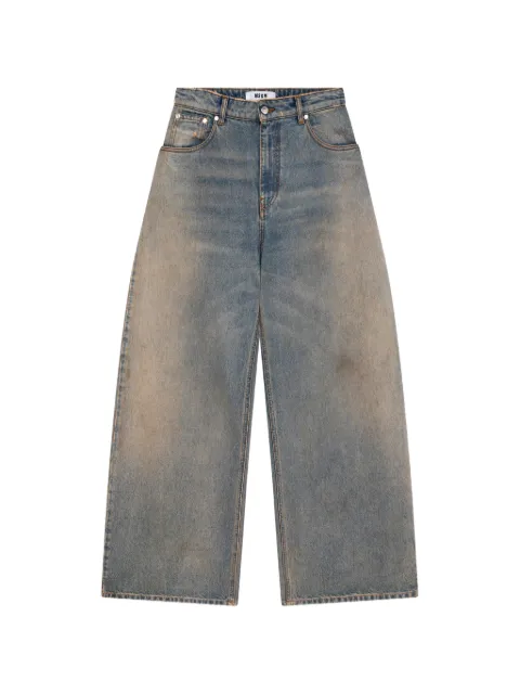MSGM jeans anchos con efecto degradado