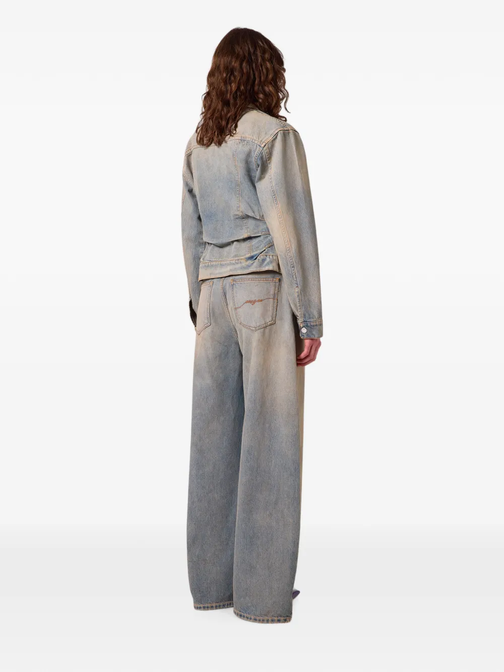 MSGM Jeans met wijde pijpen Blauw