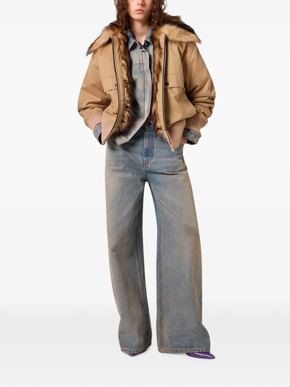 MSGM Jeans met wijde pijpen Blauw