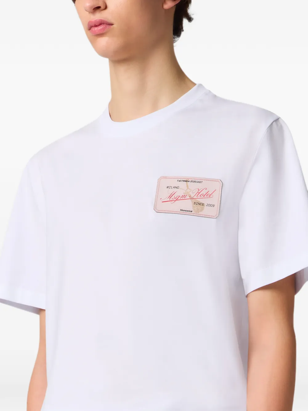MSGM T-shirt met logopatch Wit