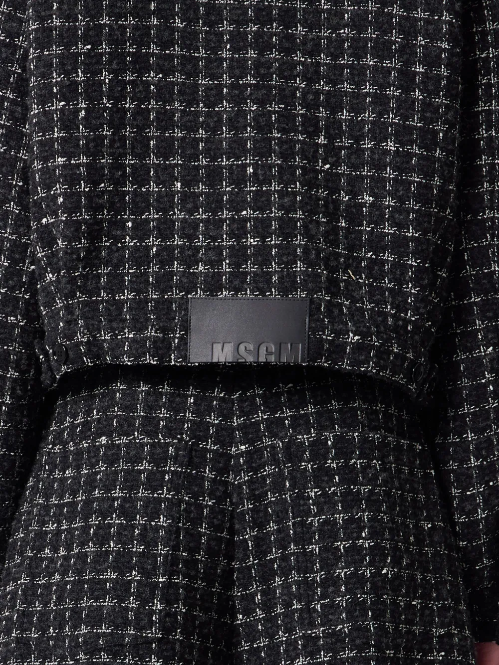 MSGM Geruit tweed jack Zwart
