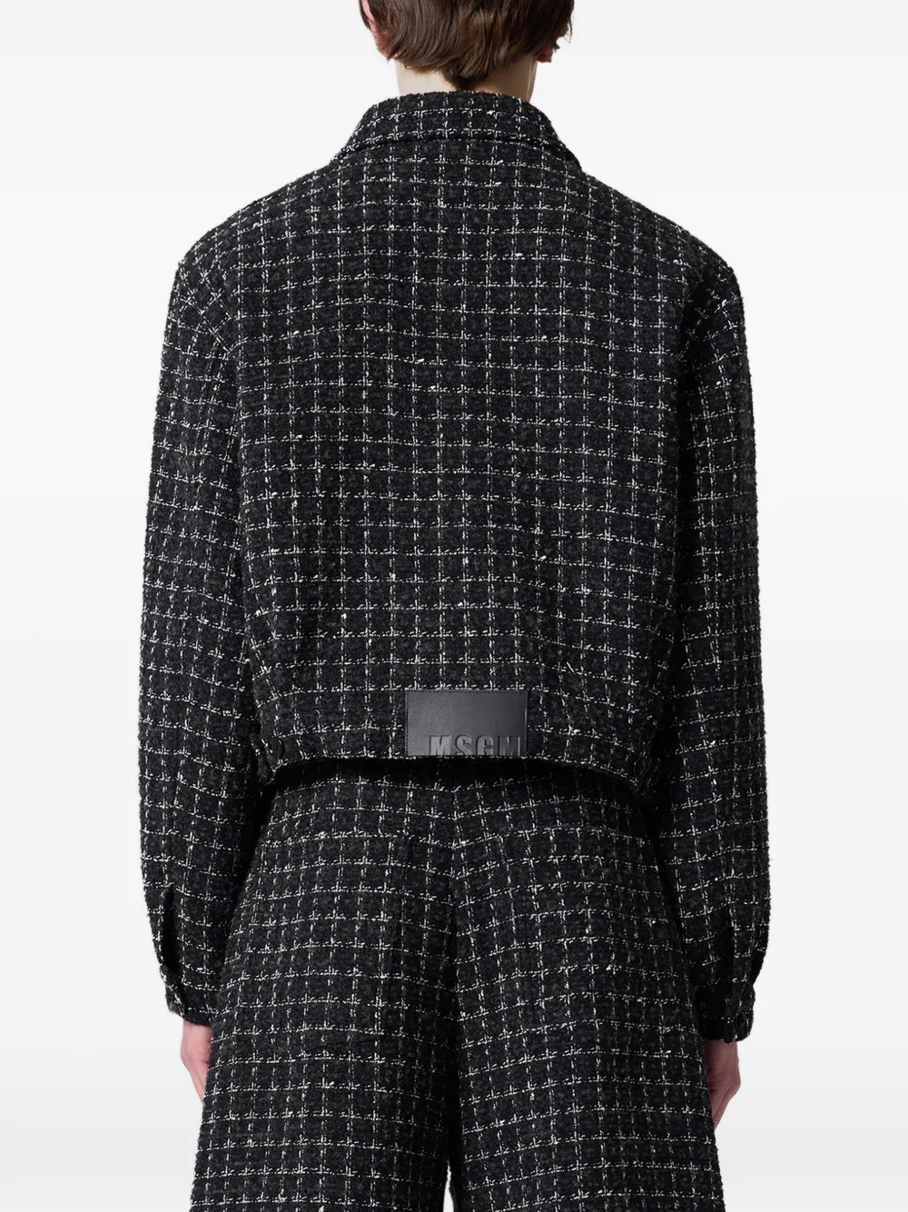 MSGM Geruit tweed jack Zwart
