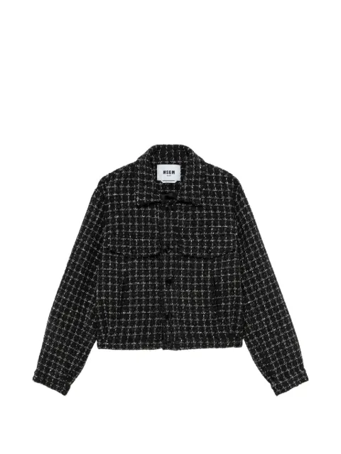 MSGM check-pattern tweed jacket