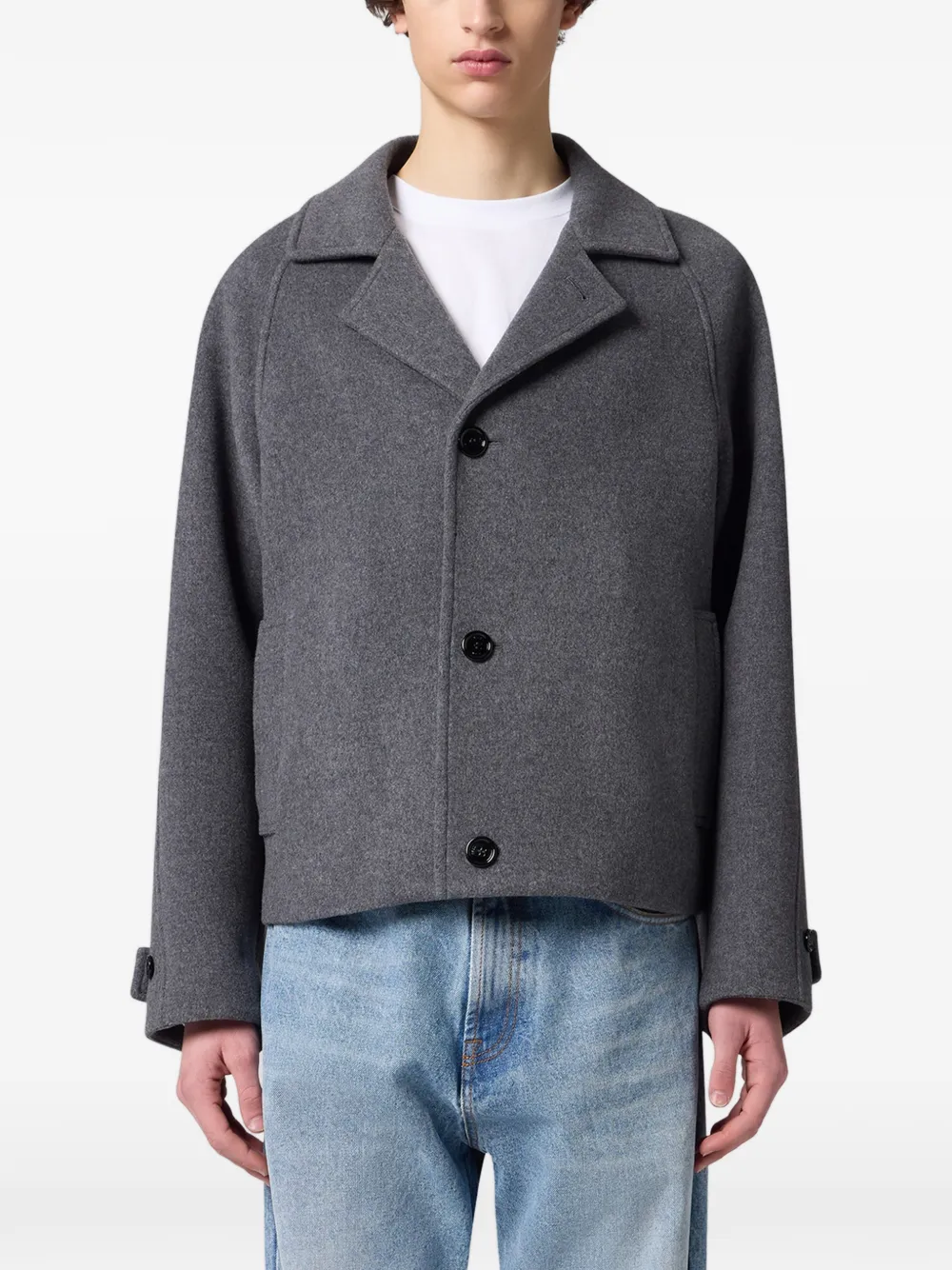 MSGM Jack met knoopsluiting en raglanmouwen Grijs