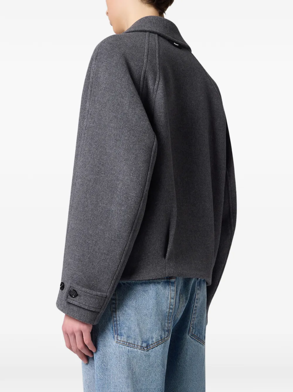 MSGM Jack met knoopsluiting en raglanmouwen Grijs