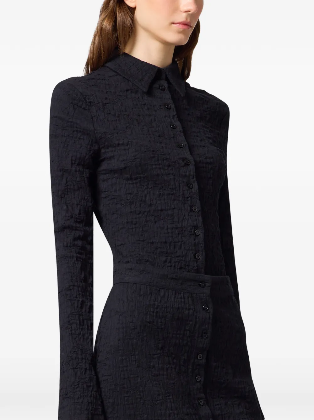 MSGM Blouse met gekreukt effect en ruches Zwart