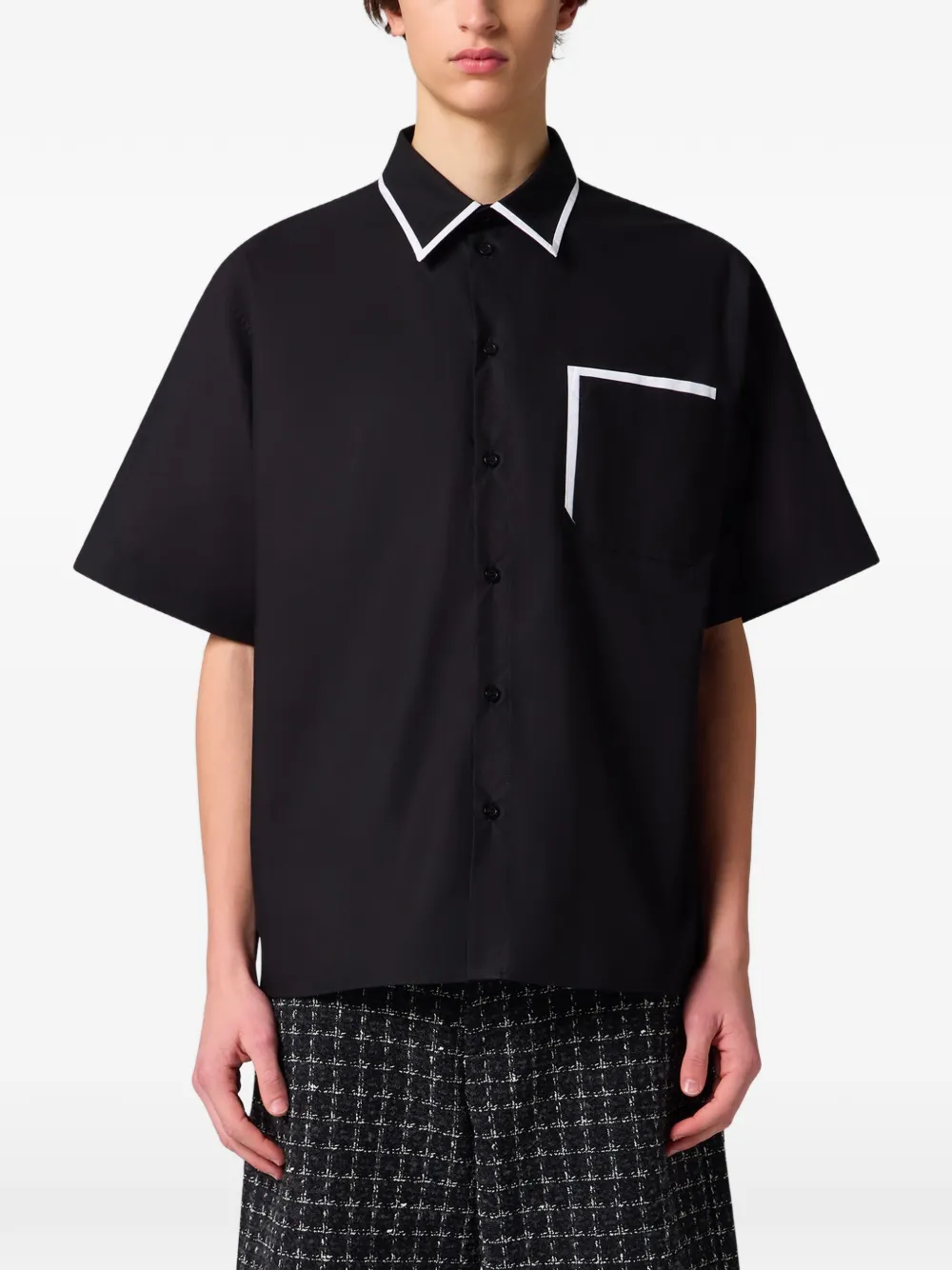 MSGM Overhemd met borstzak en afwerking Zwart