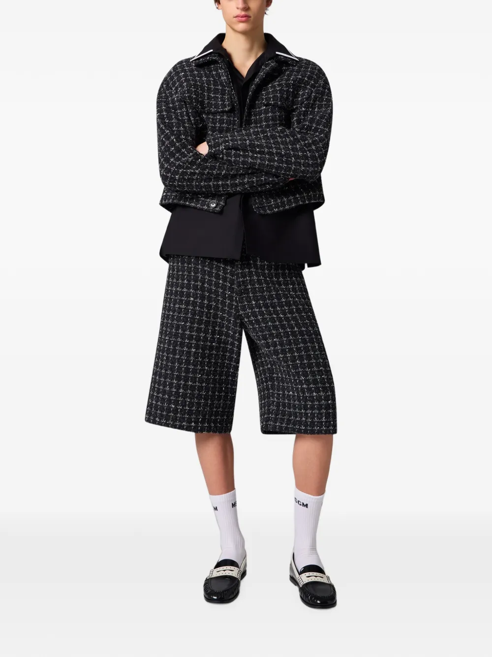MSGM Overhemd met borstzak en afwerking Zwart