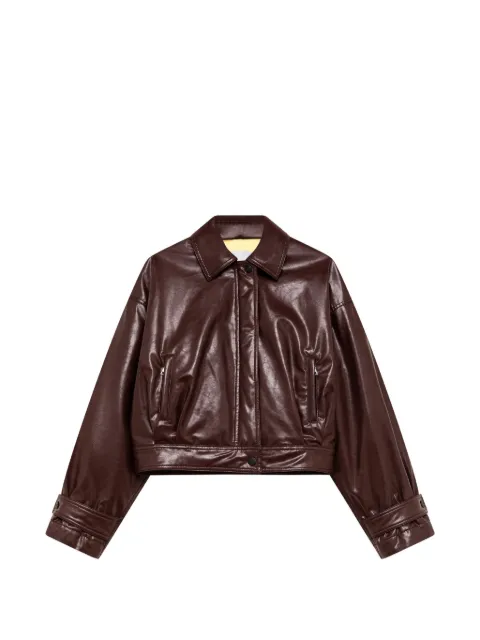 MSGM logo-patch cropped jacket