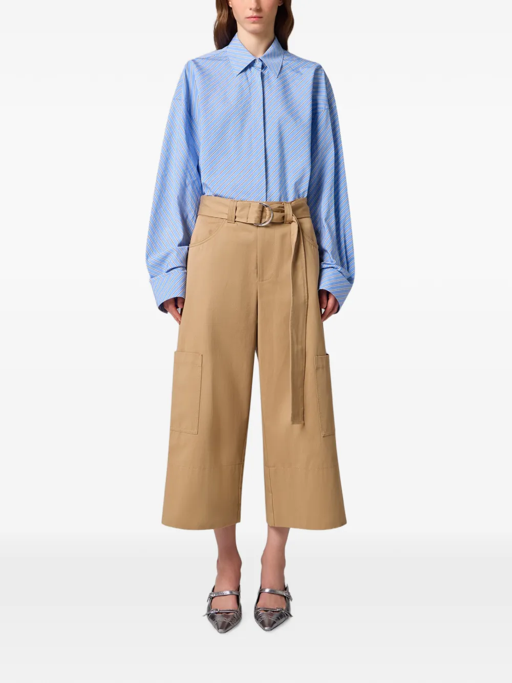 MSGM Cropped broek Beige