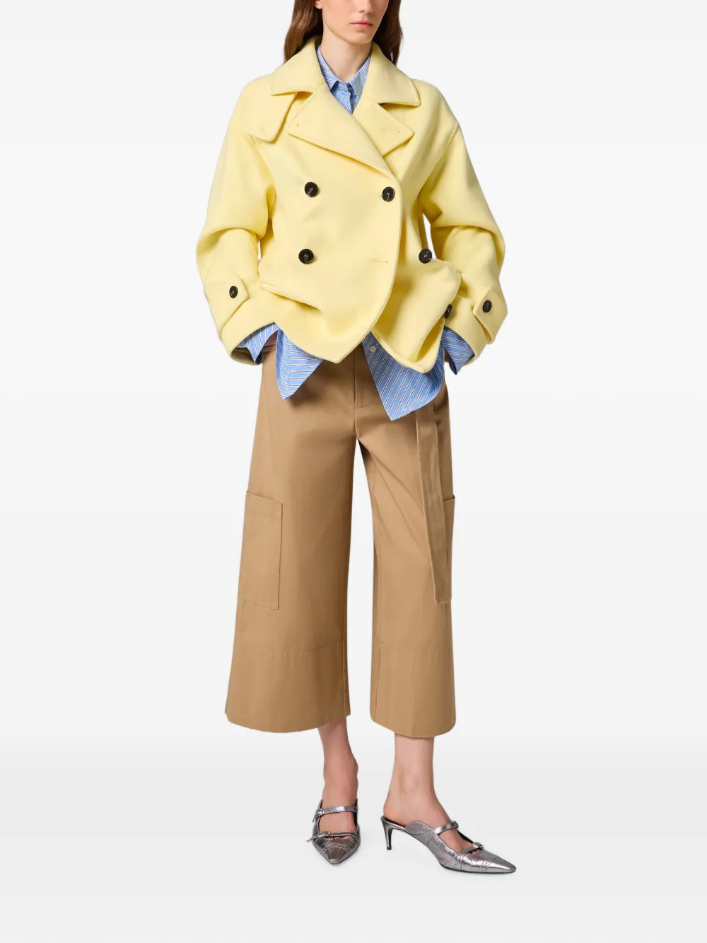 MSGM Cropped broek Beige