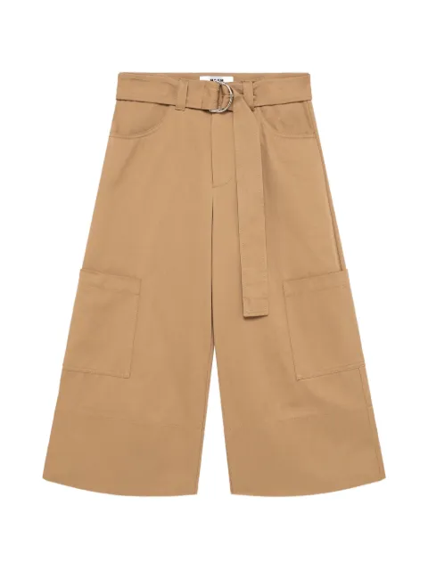 MSGM belted cropped trousers