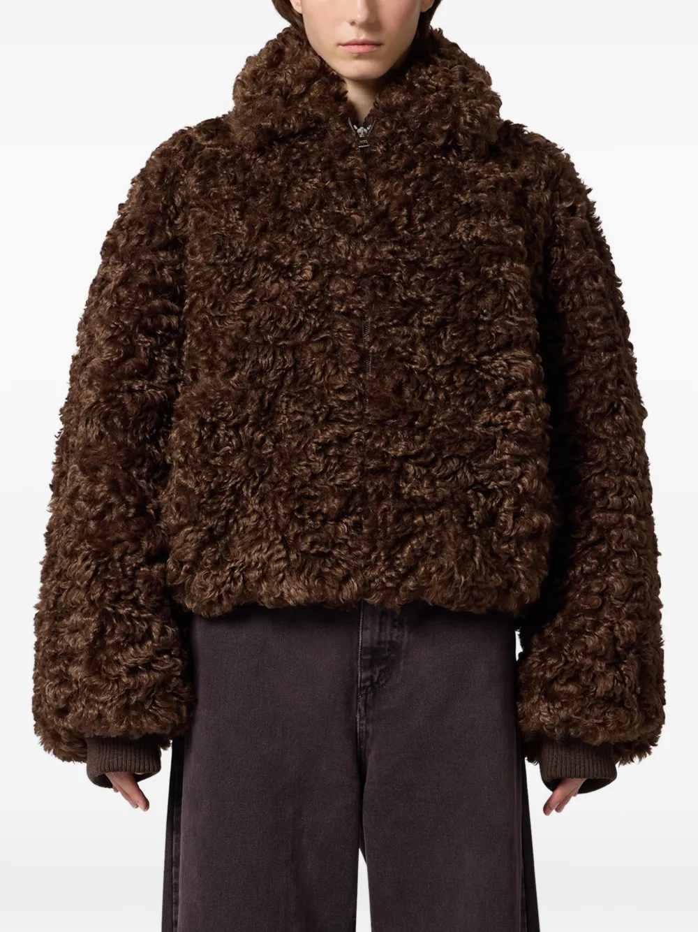 MSGM Jack met rits Bruin